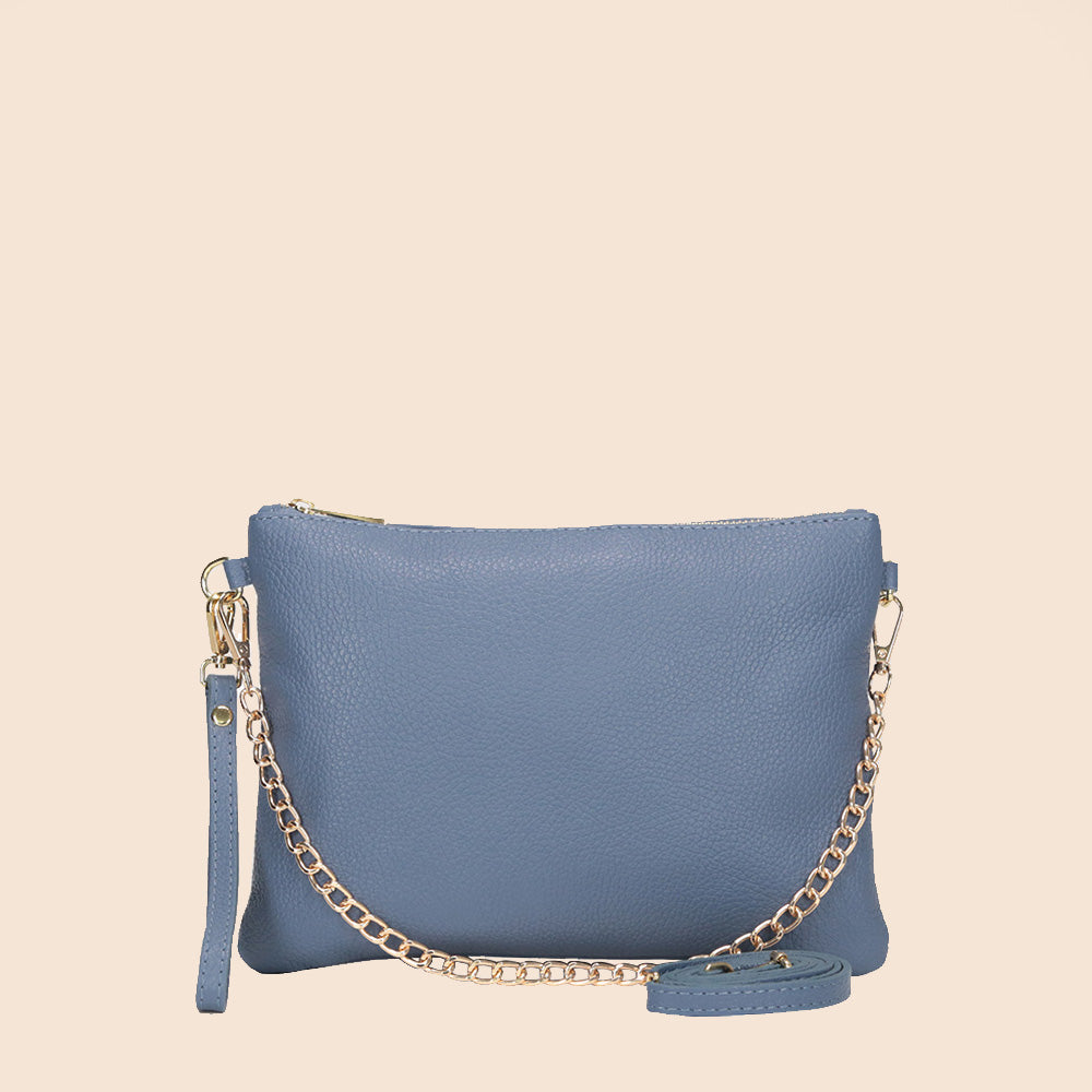 BORSA POCHETTE MEDIA RETTANGOLARE CLASSICA CON ZIP