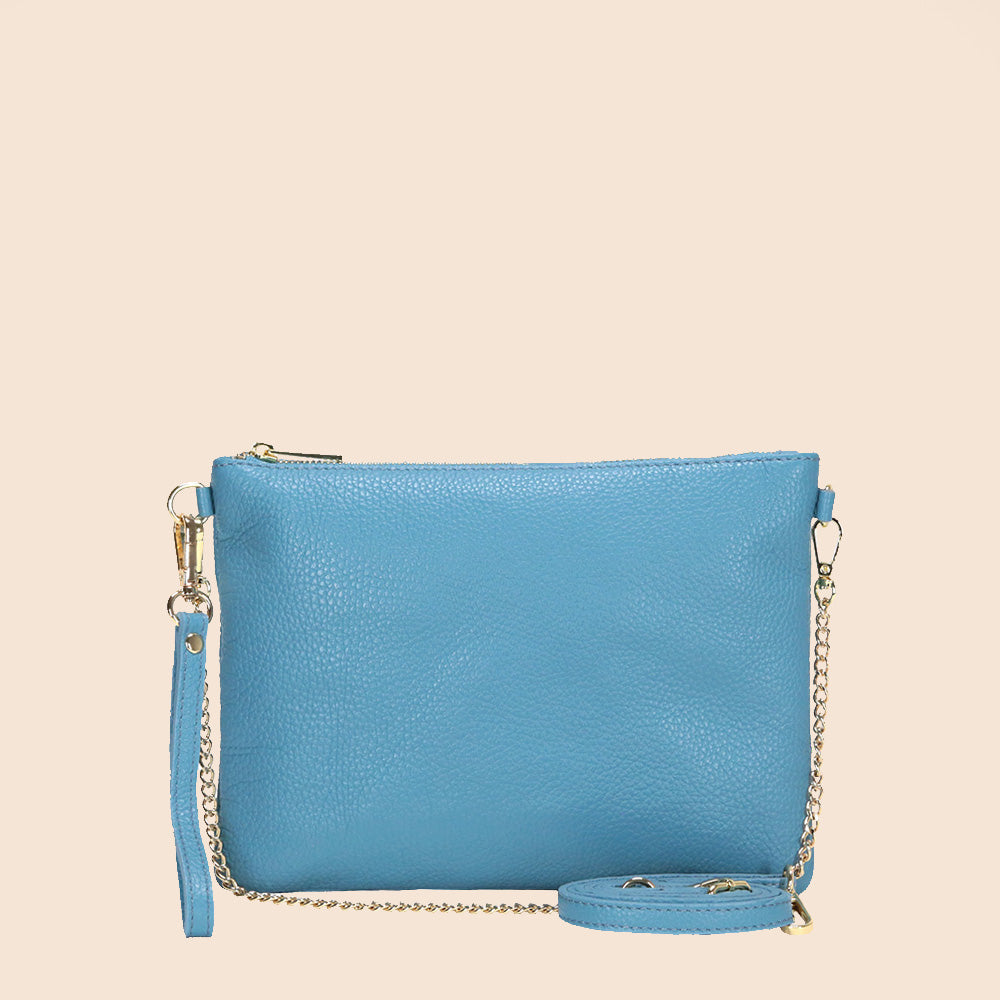 BORSA POCHETTE MEDIA RETTANGOLARE CLASSICA CON ZIP