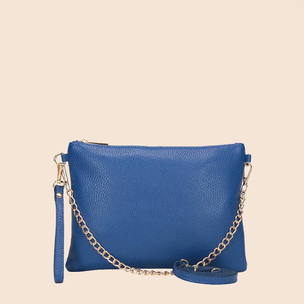 BORSA POCHETTE MEDIA RETTANGOLARE CLASSICA CON ZIP