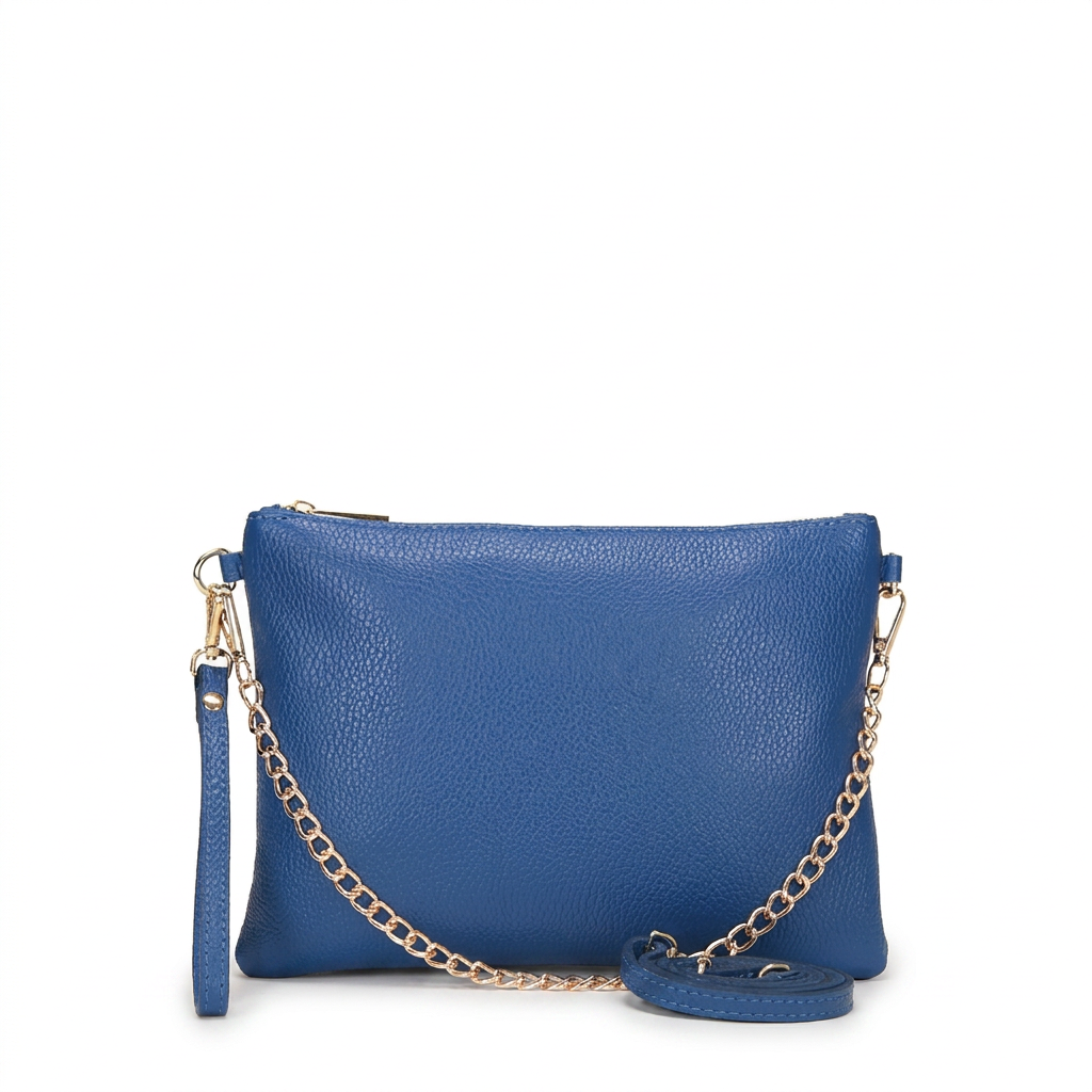 BORSA POCHETTE MEDIA RETTANGOLARE CLASSICA CON ZIP