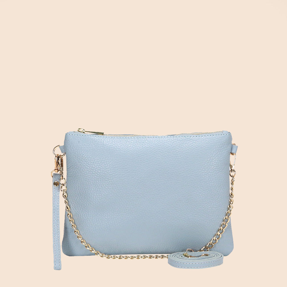 BORSA POCHETTE MEDIA RETTANGOLARE CLASSICA CON ZIP