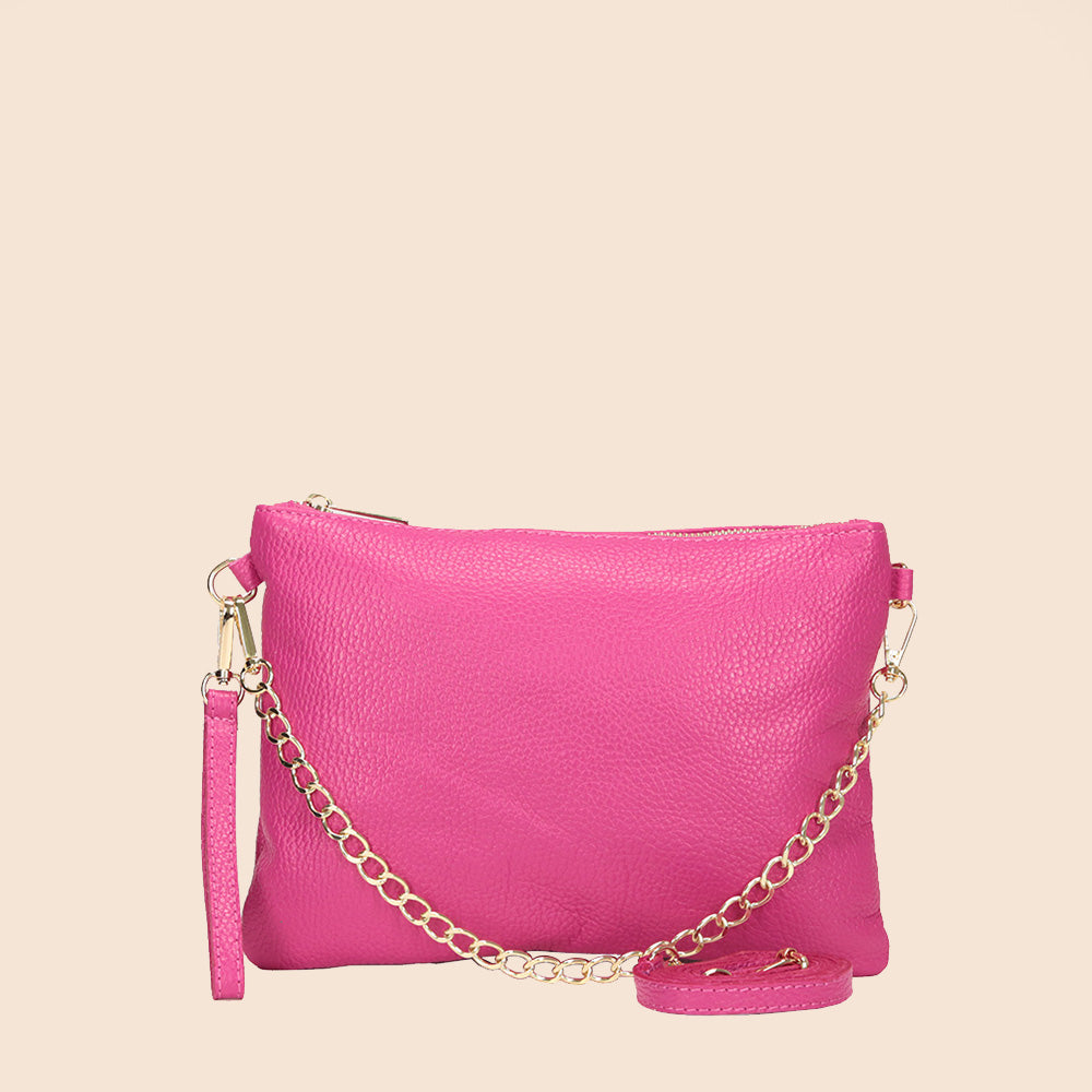 BORSA POCHETTE MEDIA RETTANGOLARE CLASSICA CON ZIP