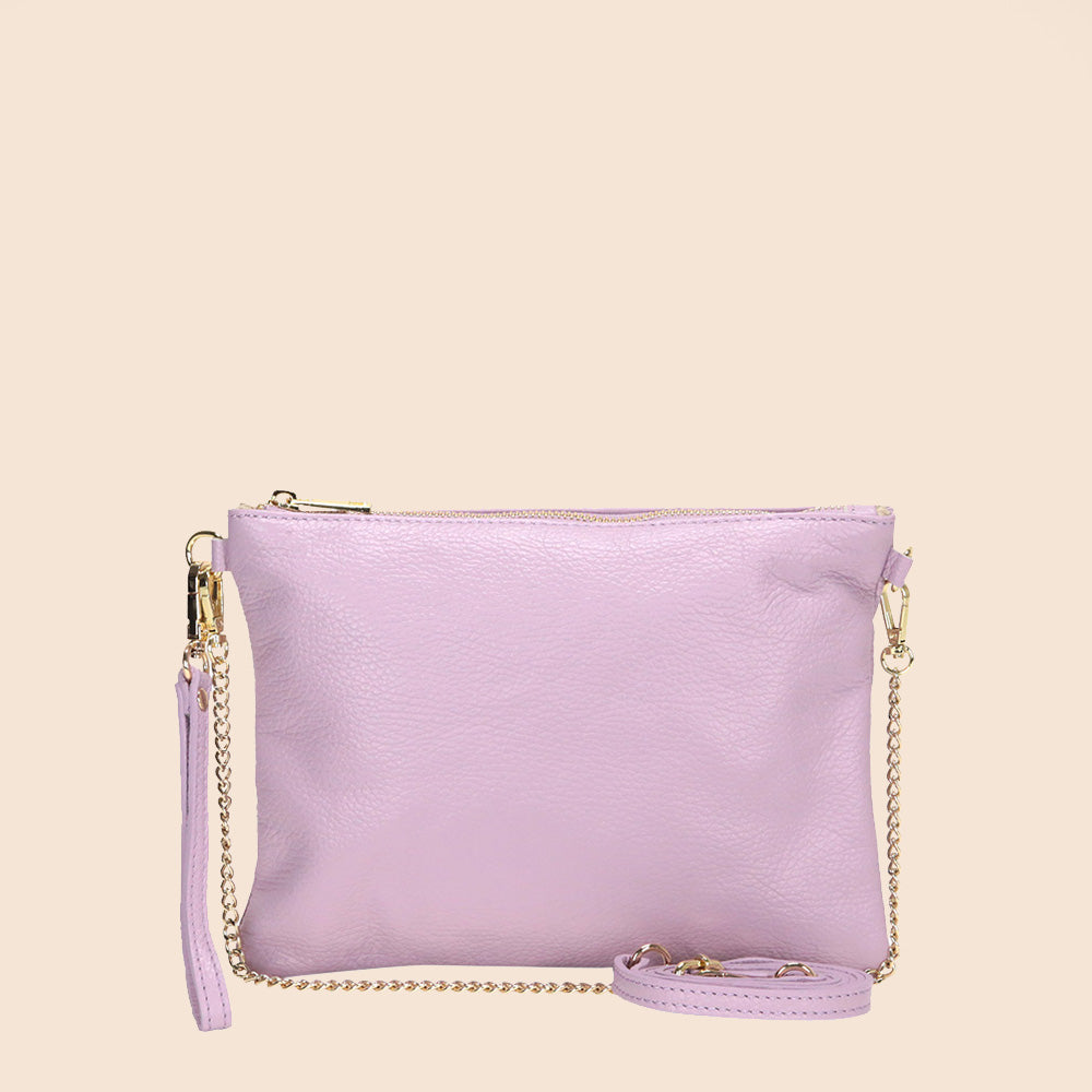 BORSA POCHETTE MEDIA RETTANGOLARE CLASSICA CON ZIP