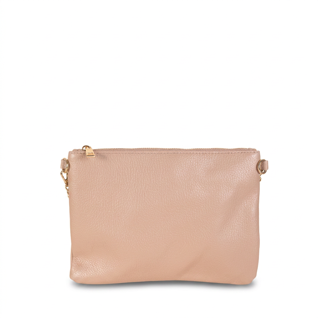 BORSA POCHETTE MEDIA RETTANGOLARE CLASSICA CON ZIP