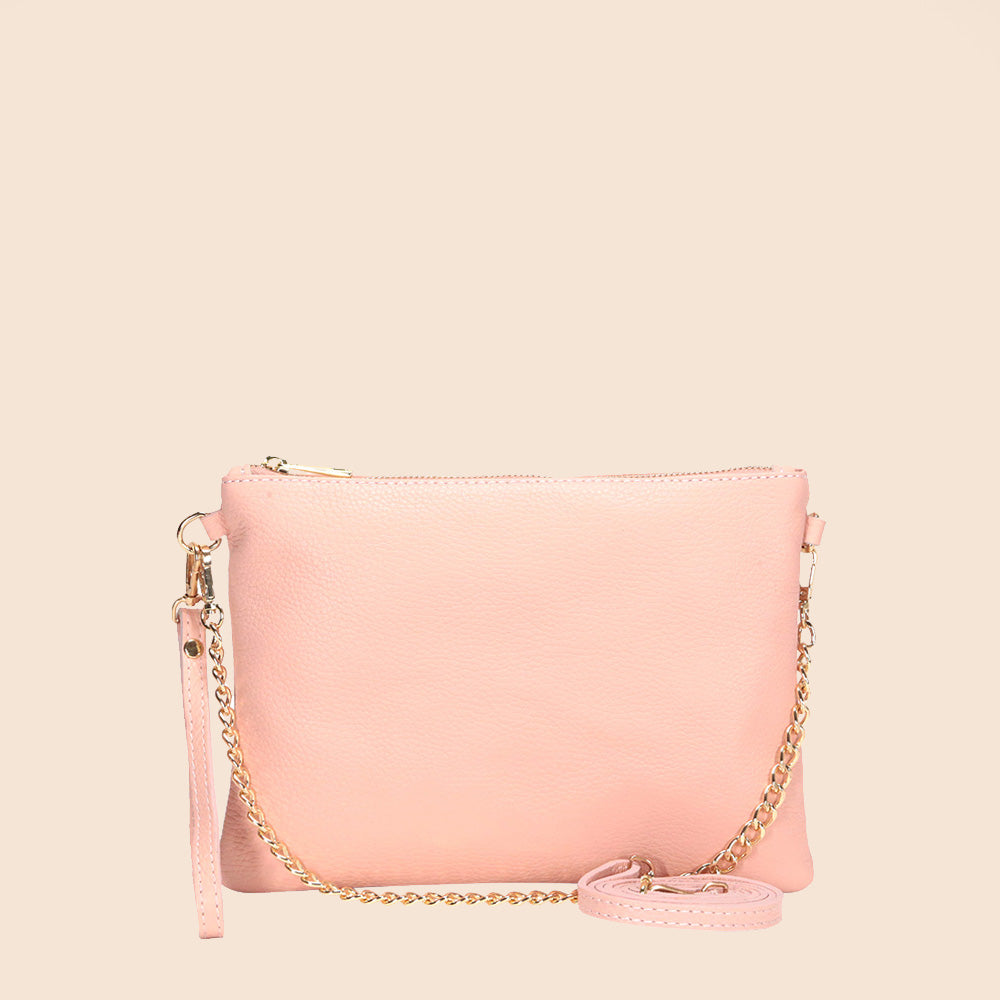 BORSA POCHETTE MEDIA RETTANGOLARE CLASSICA CON ZIP