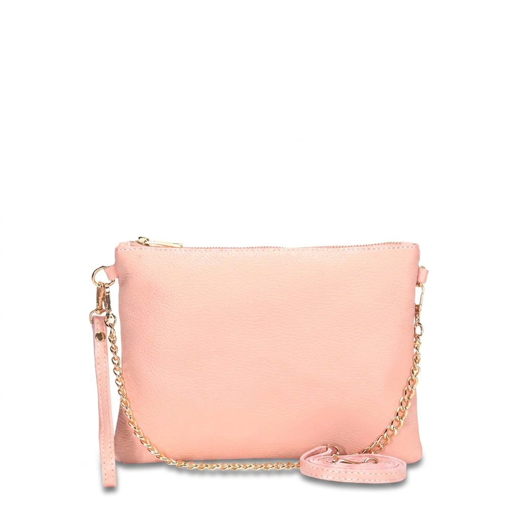 BORSA POCHETTE MEDIA RETTANGOLARE CLASSICA CON ZIP