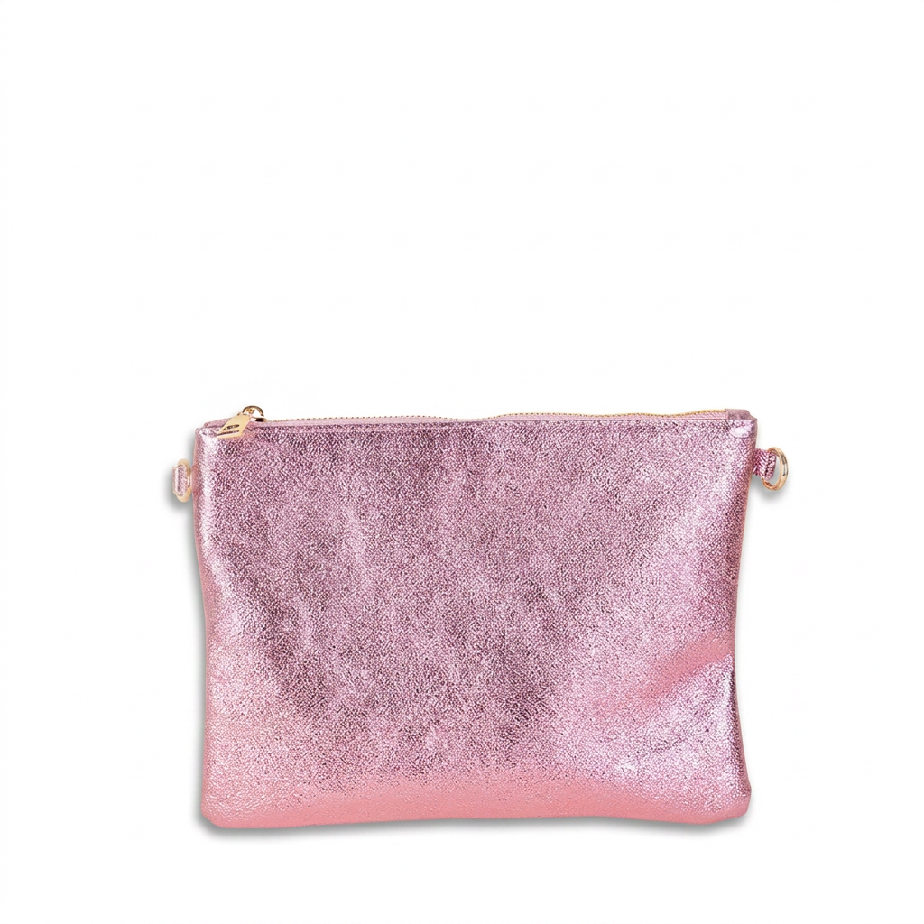 BORSA POCHETTE MEDIA RETTANGOLARE CLASSICA CON ZIP