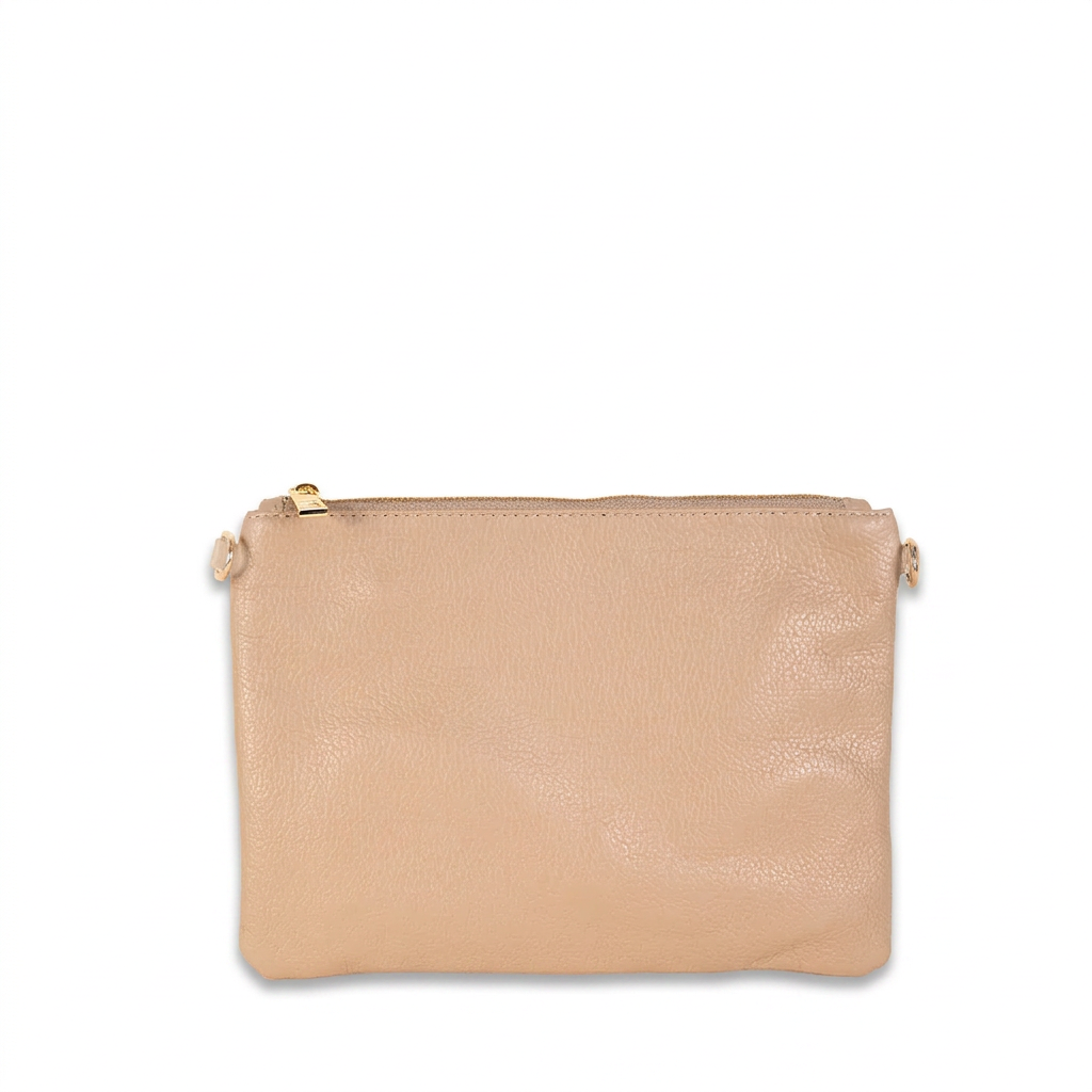 BORSA POCHETTE MEDIA RETTANGOLARE CLASSICA CON ZIP