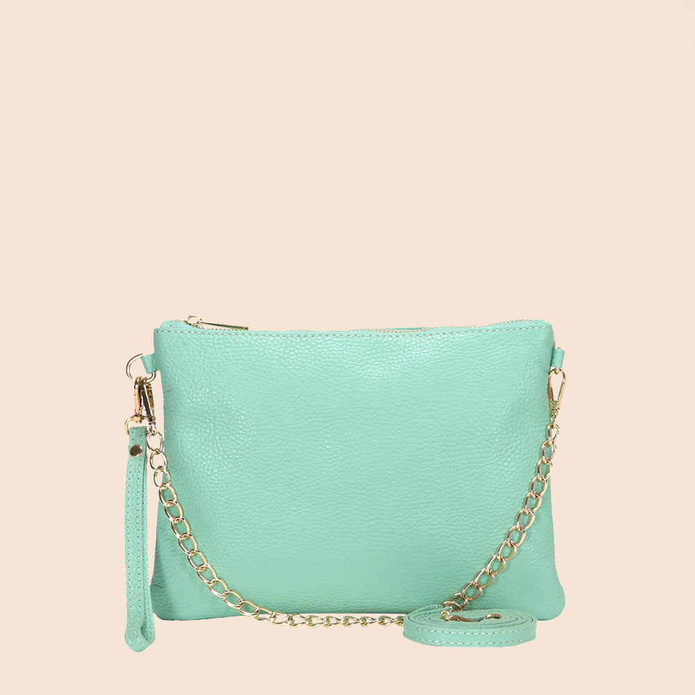 BORSA POCHETTE MEDIA RETTANGOLARE CLASSICA CON ZIP