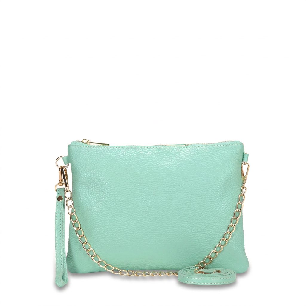 BORSA POCHETTE MEDIA RETTANGOLARE CLASSICA CON ZIP