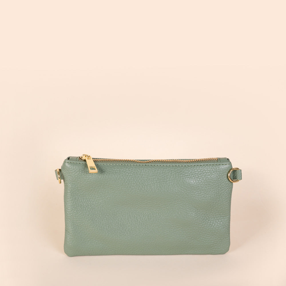 BORSA POCHETTE MINI RETTANGOLARE CLASSICA CON ZIP