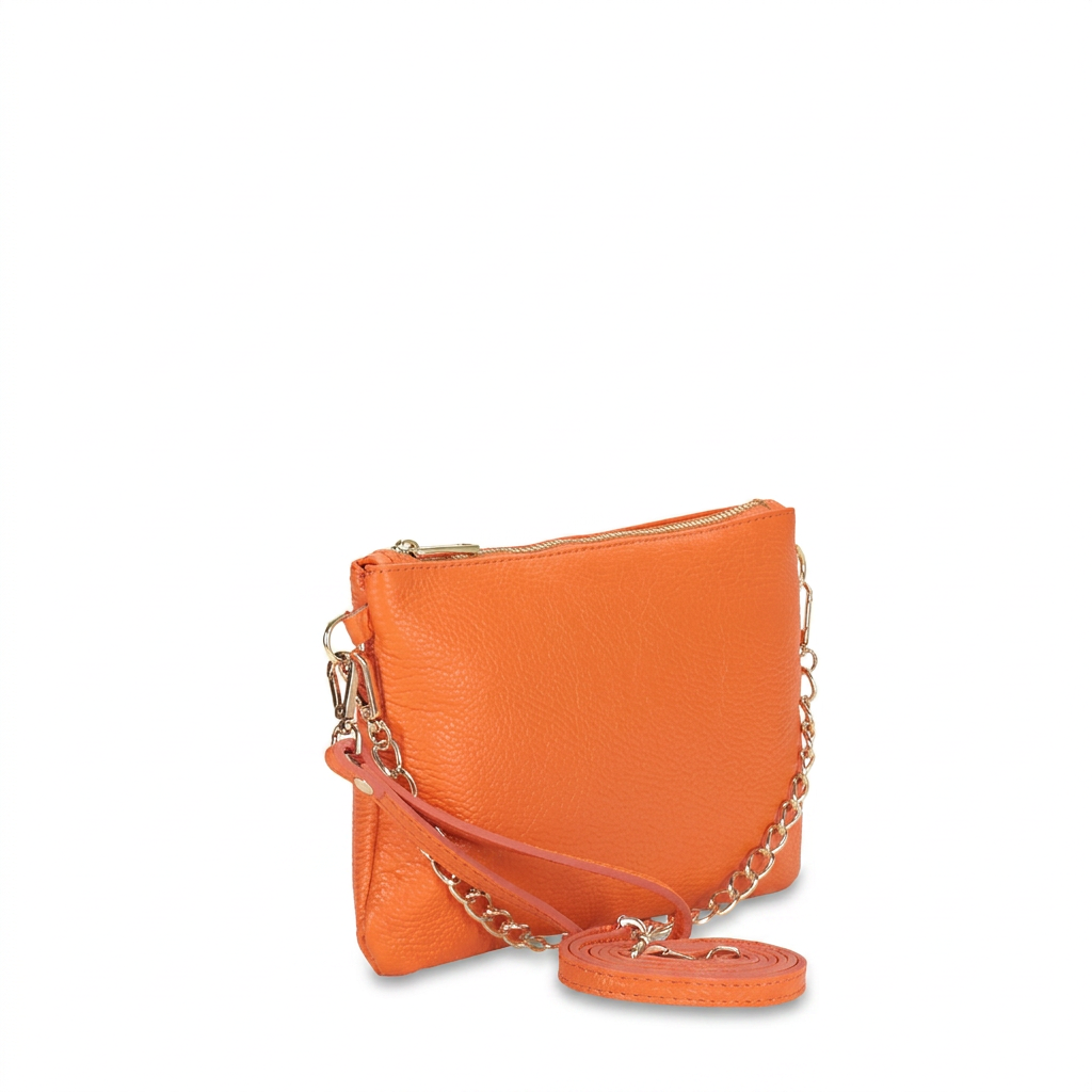 BORSA POCHETTE PICCOLA RETTANGOLARE CLASSICA CON ZIP