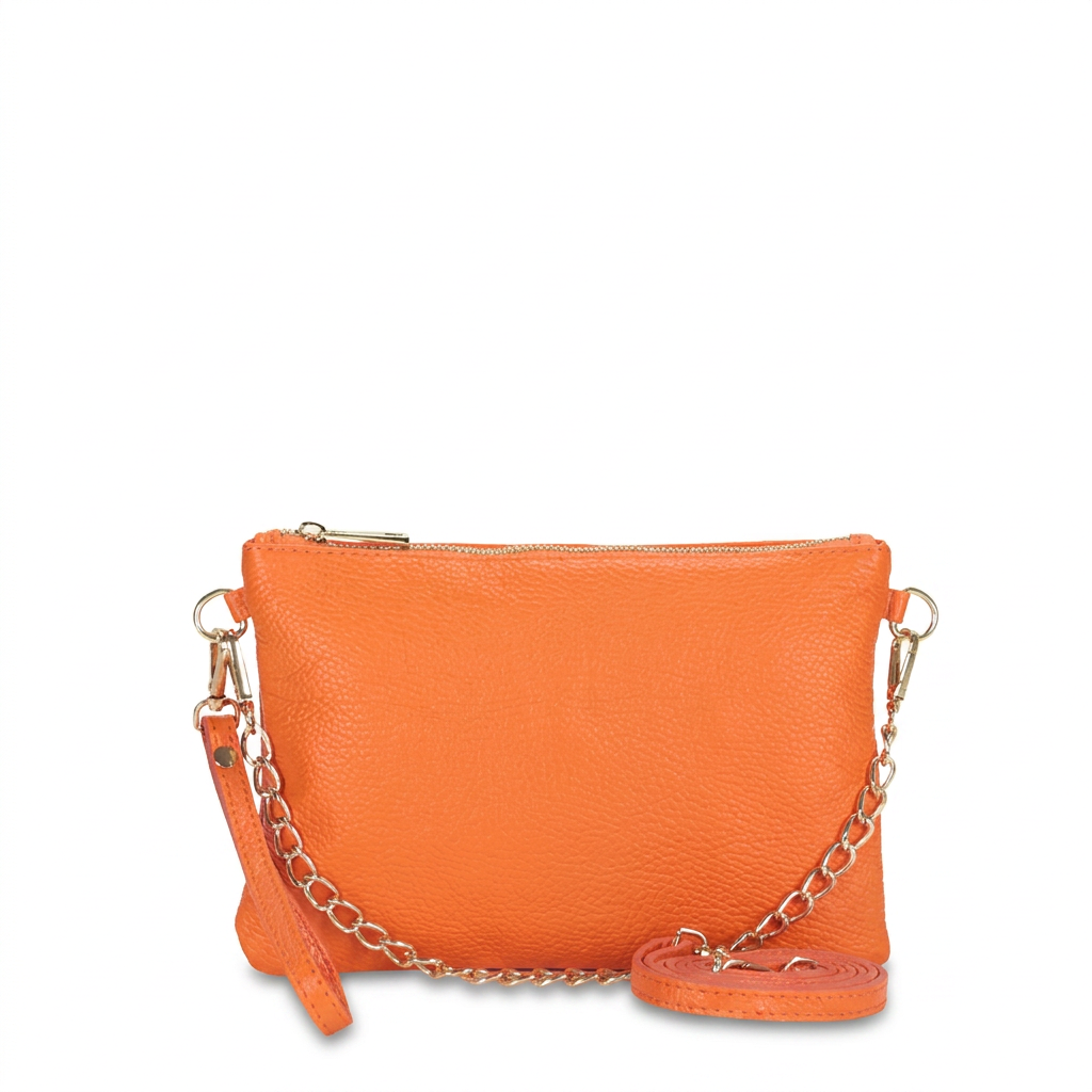 BORSA POCHETTE PICCOLA RETTANGOLARE CLASSICA CON ZIP