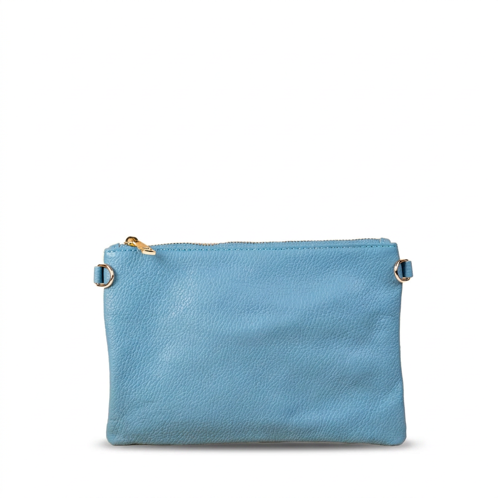 BORSA POCHETTE PICCOLA RETTANGOLARE CLASSICA CON ZIP