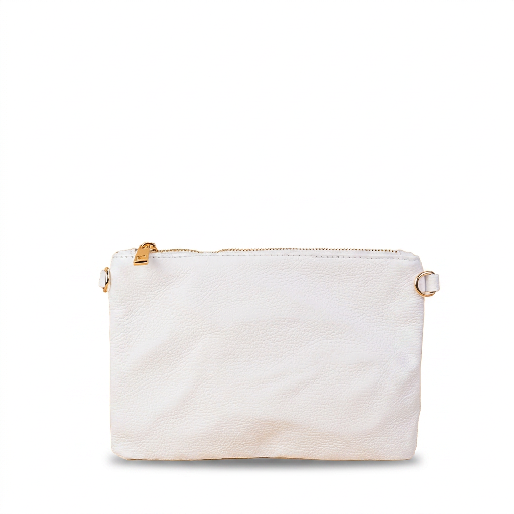 BORSA POCHETTE PICCOLA RETTANGOLARE CLASSICA CON ZIP