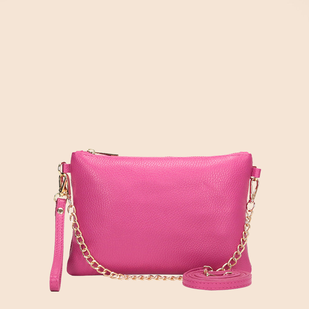 BORSA POCHETTE PICCOLA RETTANGOLARE CLASSICA CON ZIP