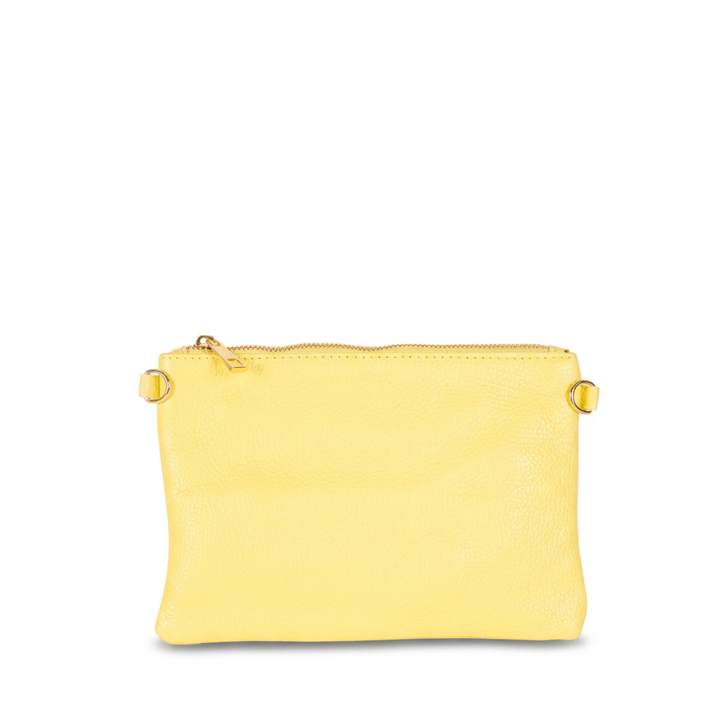 BORSA POCHETTE PICCOLA RETTANGOLARE CLASSICA CON ZIP