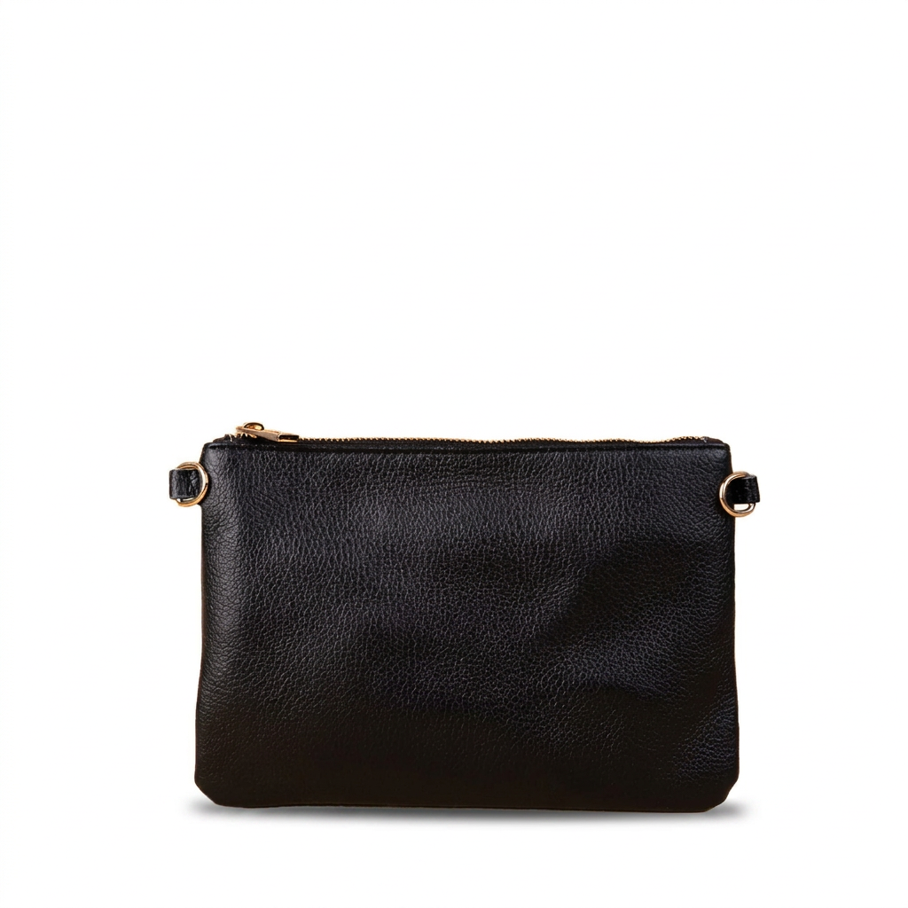 BORSA POCHETTE PICCOLA RETTANGOLARE CLASSICA CON ZIP