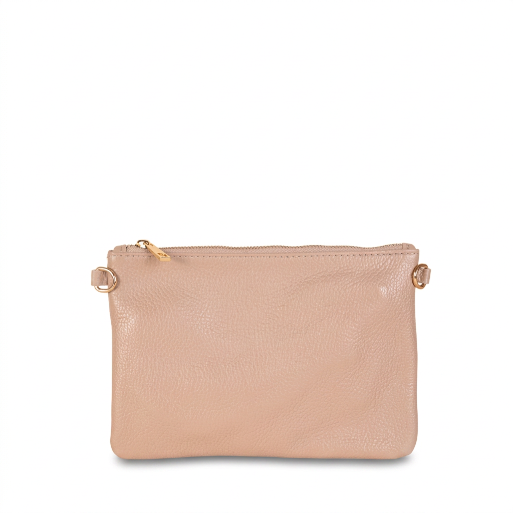 BORSA POCHETTE PICCOLA RETTANGOLARE CLASSICA CON ZIP