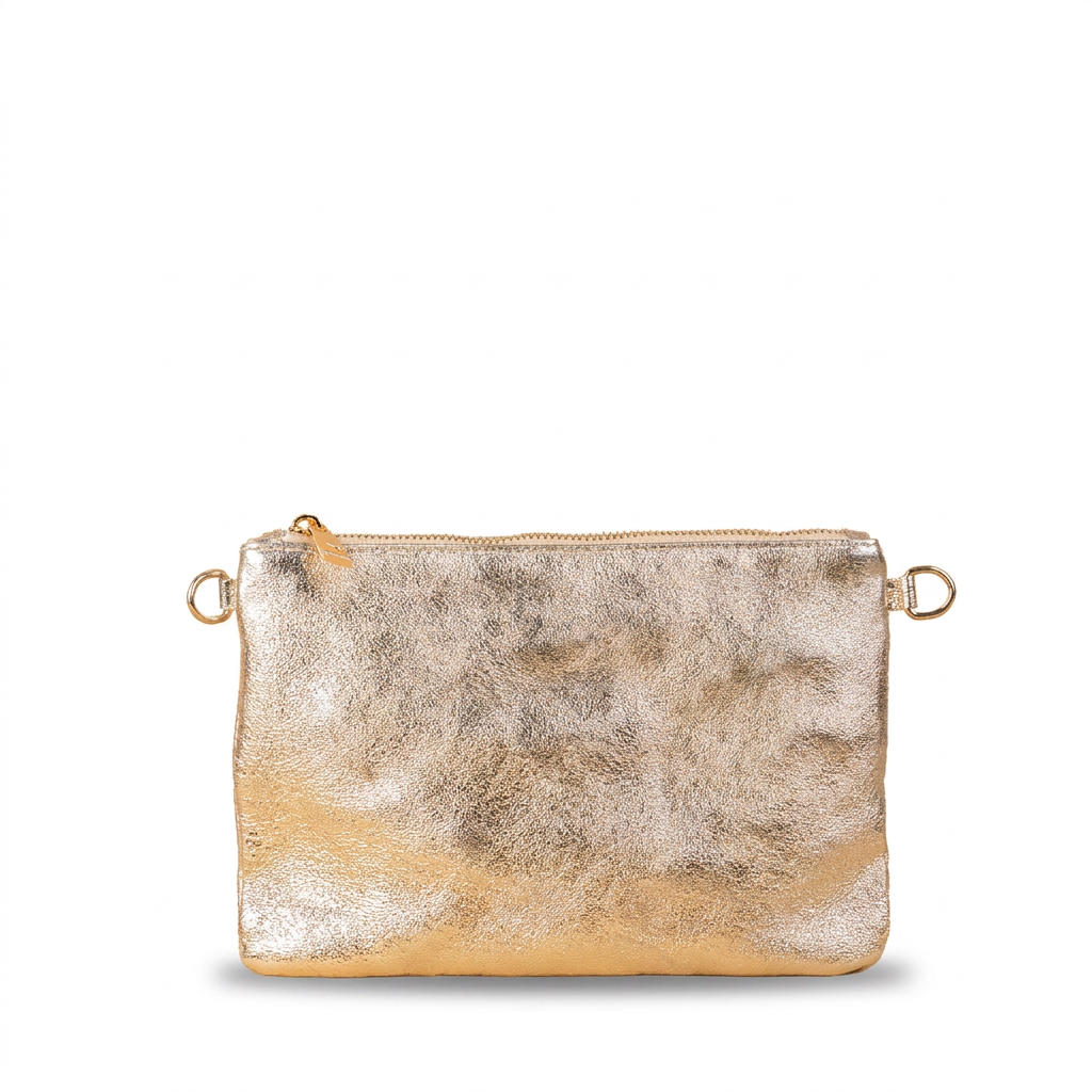 BORSA POCHETTE PICCOLA RETTANGOLARE CLASSICA CON ZIP