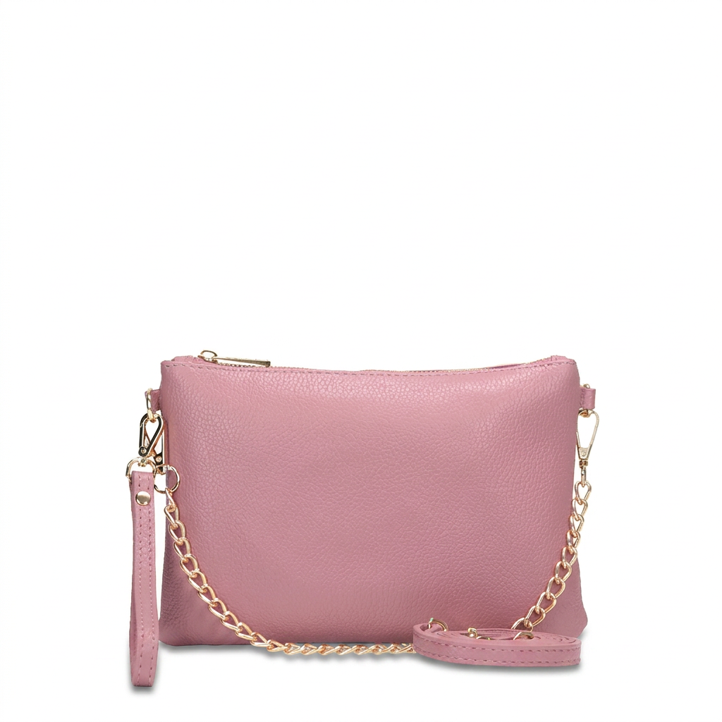 BORSA POCHETTE PICCOLA RETTANGOLARE CLASSICA CON ZIP