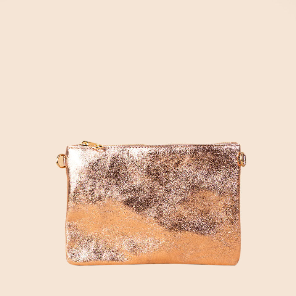 BORSA POCHETTE PICCOLA RETTANGOLARE CLASSICA CON ZIP