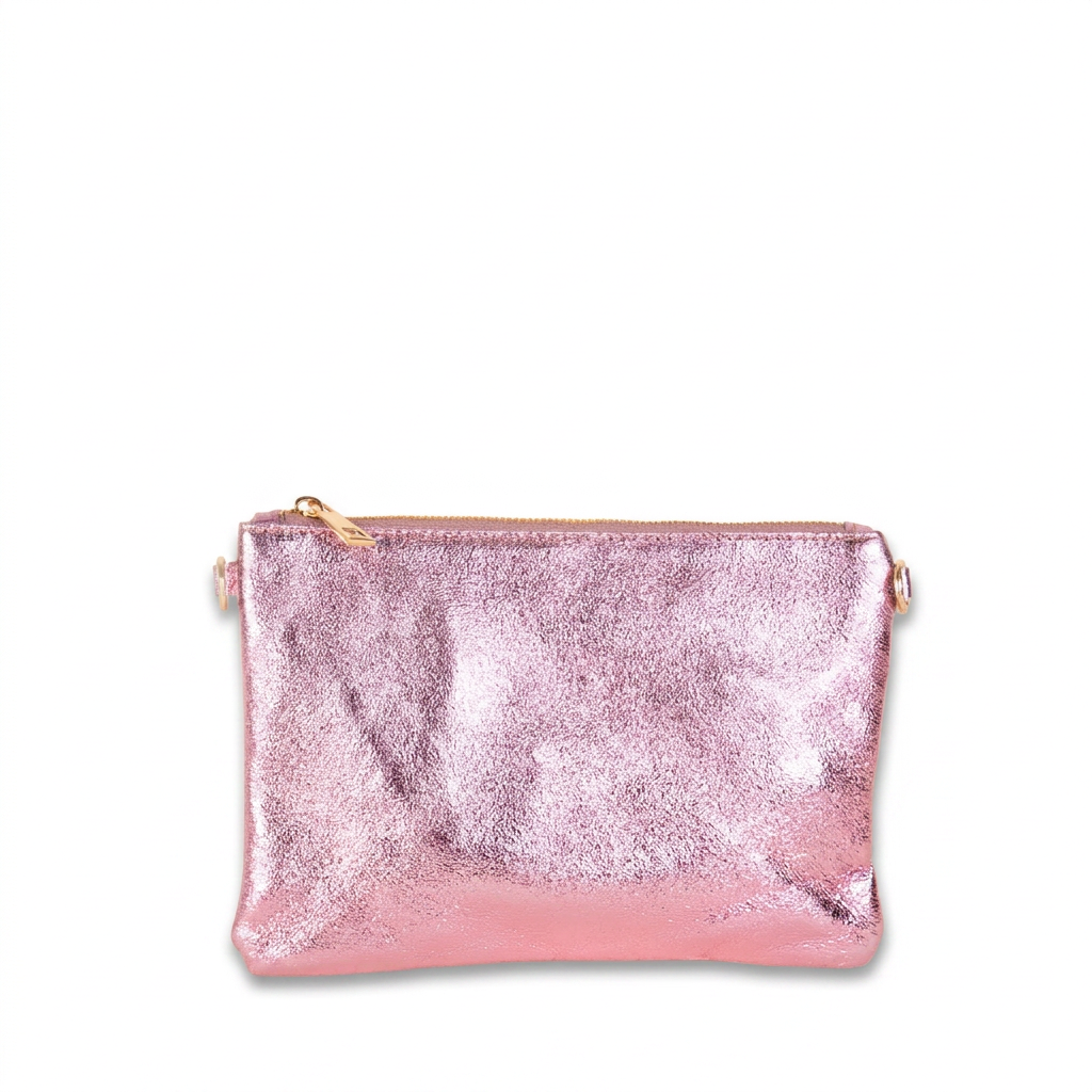 BORSA POCHETTE PICCOLA RETTANGOLARE CLASSICA CON ZIP