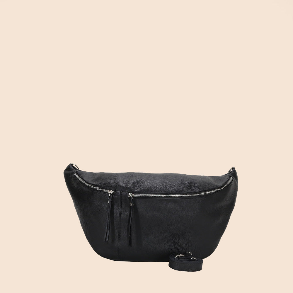 BORSA MARSUPIO CON DOPPIA CHIUSURA A ZIP E TRACOLLA REMOVIBILE
