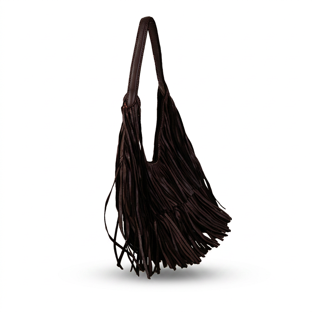 BORSA A SPALLA PICCOLA CON FRANGE