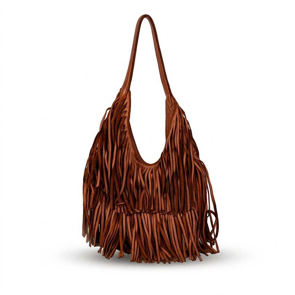 BORSA A SPALLA PICCOLA CON FRANGE