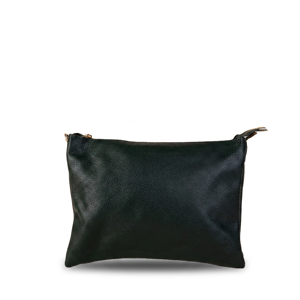 CLUTCH BAG WITH THREE COMPARTMENTS