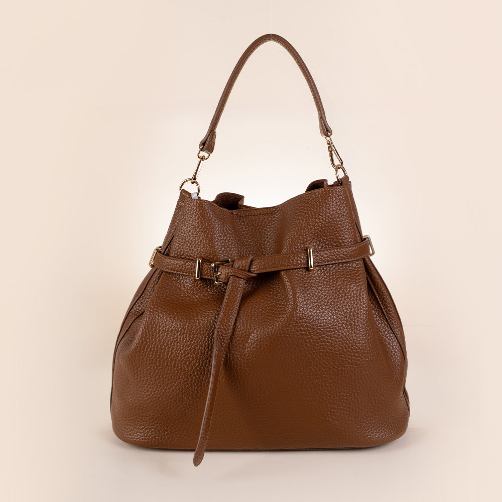 BORSA A MANO CON CHIUSURA A CINTA TRACOLLA E SVUOTA BORSA