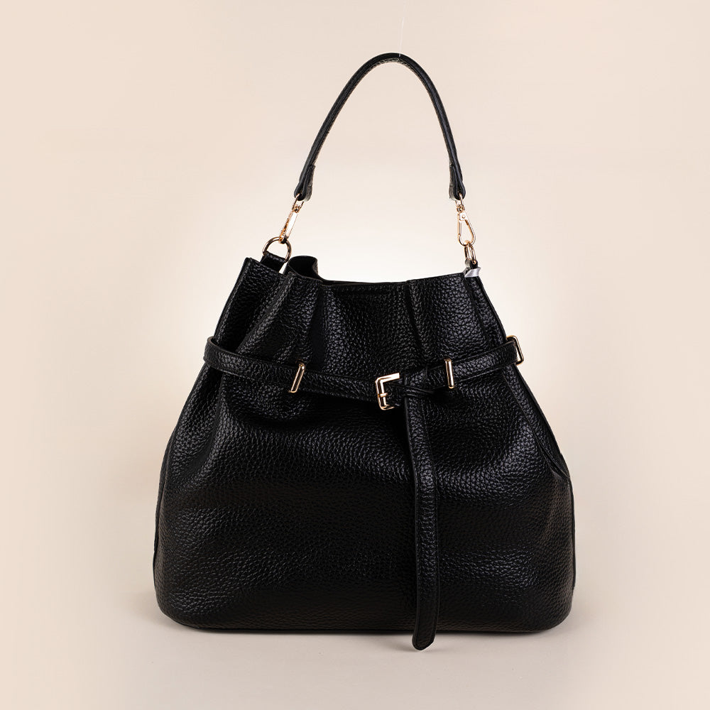 BORSA A MANO CON CHIUSURA A CINTA TRACOLLA E SVUOTA BORSA