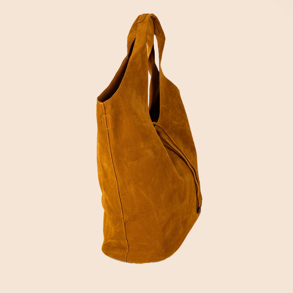 BORSA A SPALLA ECO CAMOSCIO CON SVUOTA BORSA , LACCI E TRACOLLA