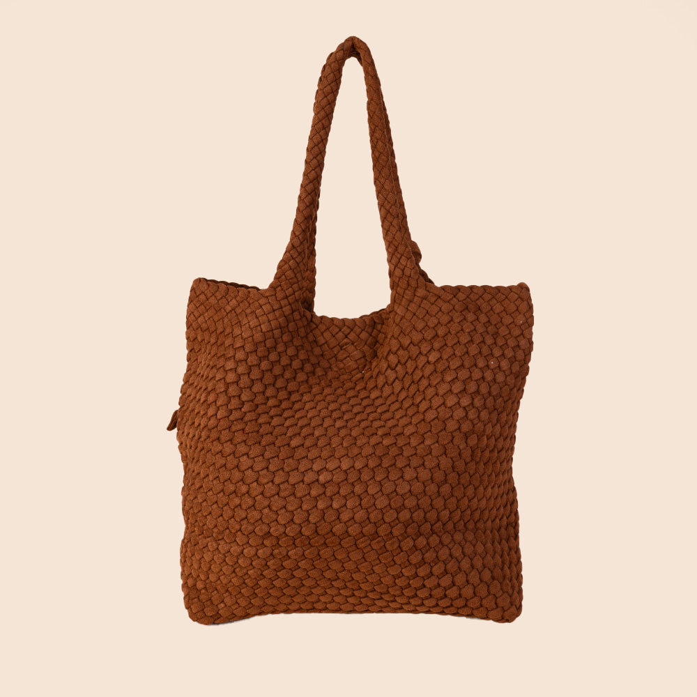 BORSA A SPALLA INTRECCIATA MORBIDA CON SVUOTA BORSA