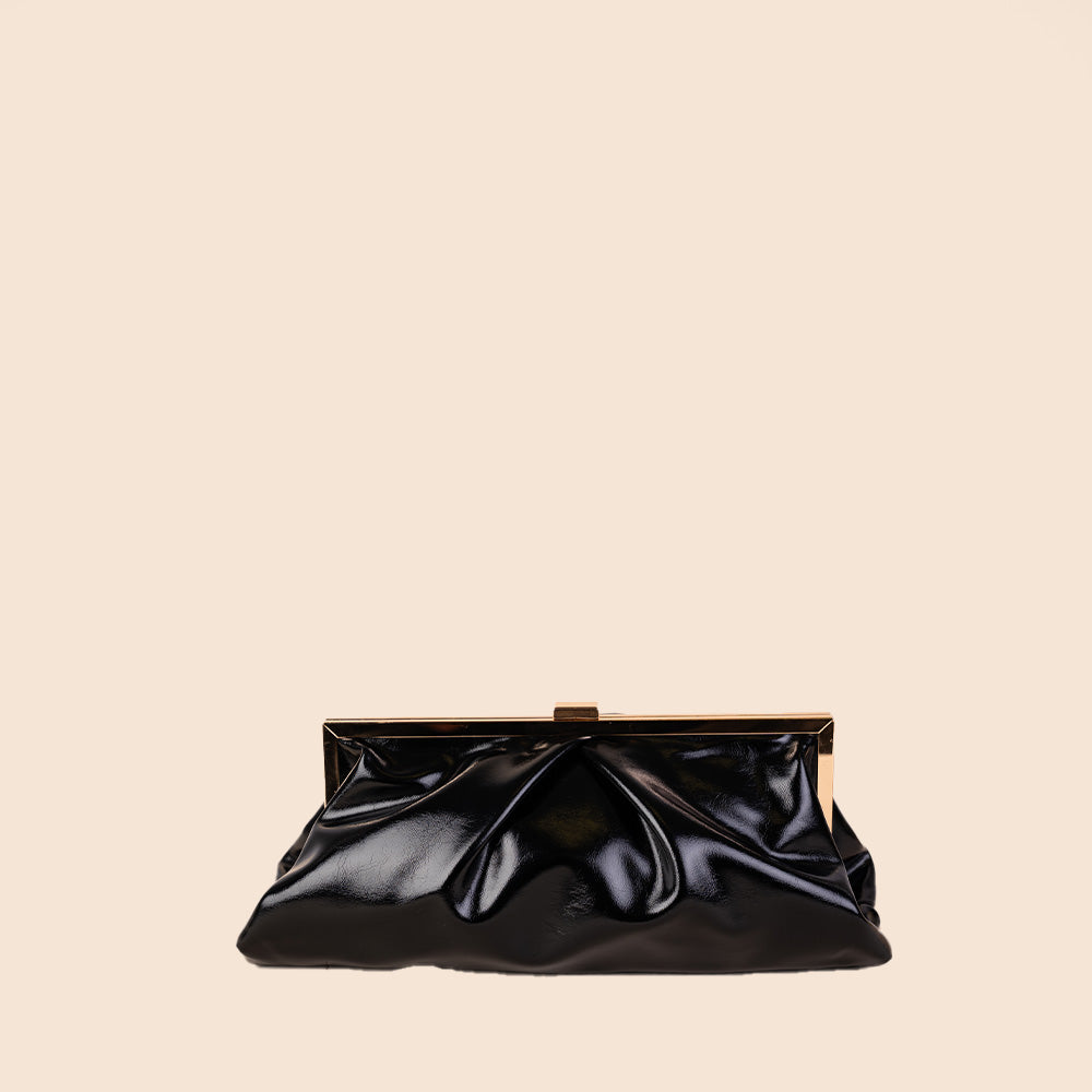 BORSA CLUTCH LUCIDA CON TRACOLLA
