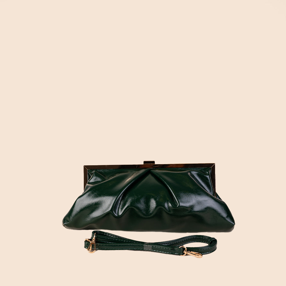 BORSA CLUTCH LUCIDA CON TRACOLLA