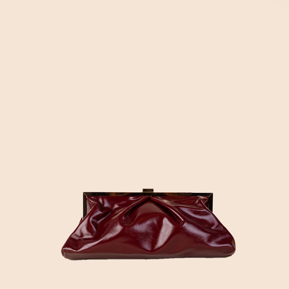BORSA CLUTCH LUCIDA CON TRACOLLA