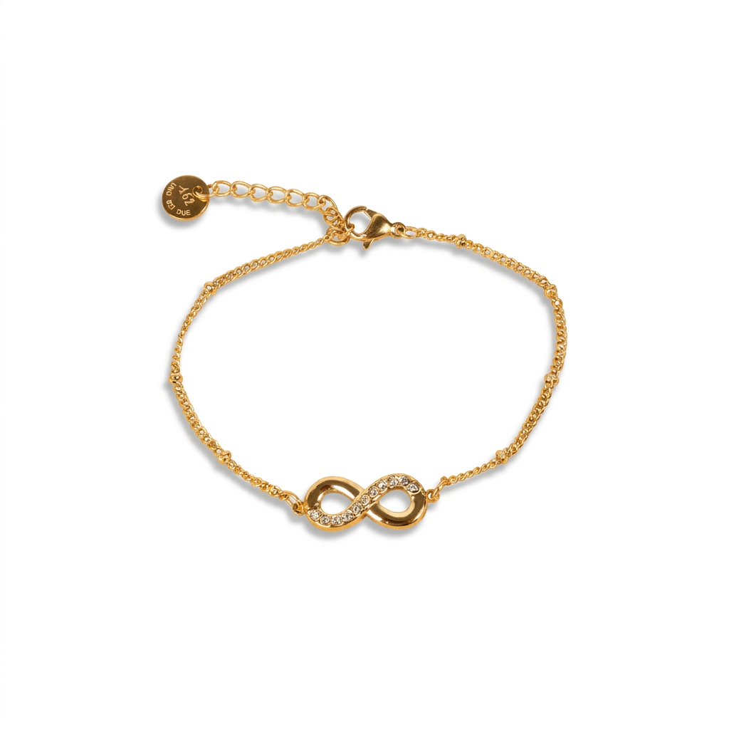 BRACELET WITH INFINITY AND RHINESTONE