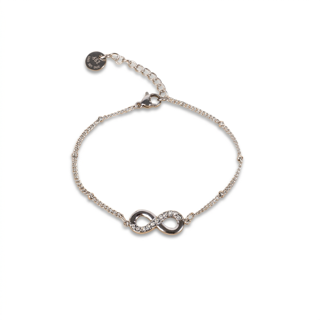 BRACELET WITH INFINITY AND RHINESTONE