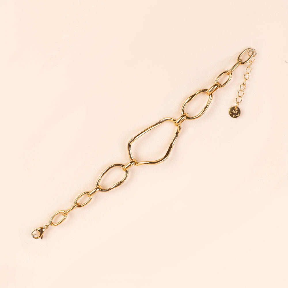 BRACELET WITH IRREGULAR GEOMETRIC LINKS