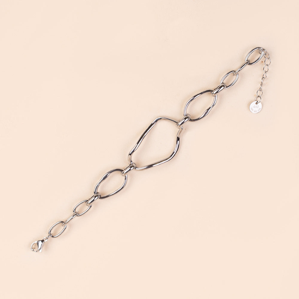 BRACELET WITH IRREGULAR GEOMETRIC LINKS