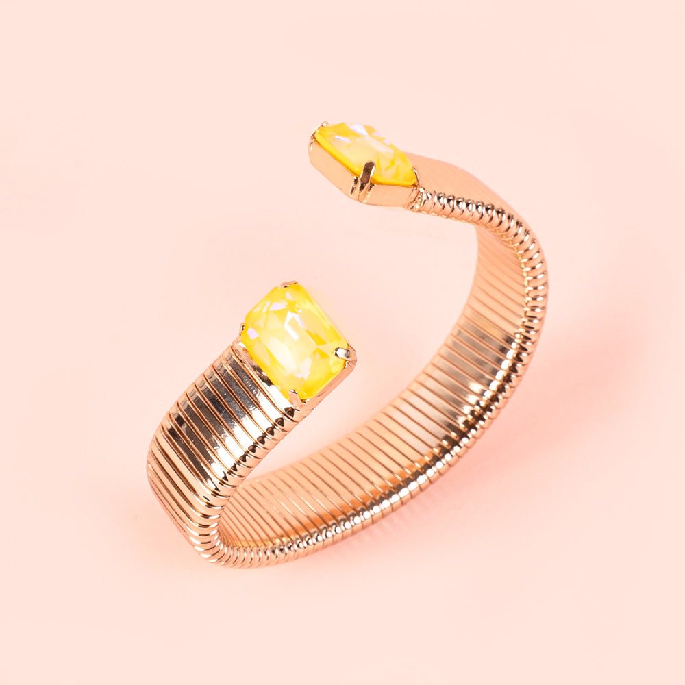 BRACCIALE MODELLABILE SNAKE GRANDE CON PIETRE