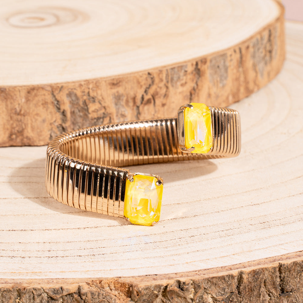 BRACCIALE MODELLABILE SNAKE GRANDE CON PIETRE