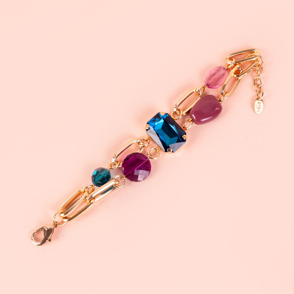 BRACCIALE CON DOPPIO FILO DI PIETRE