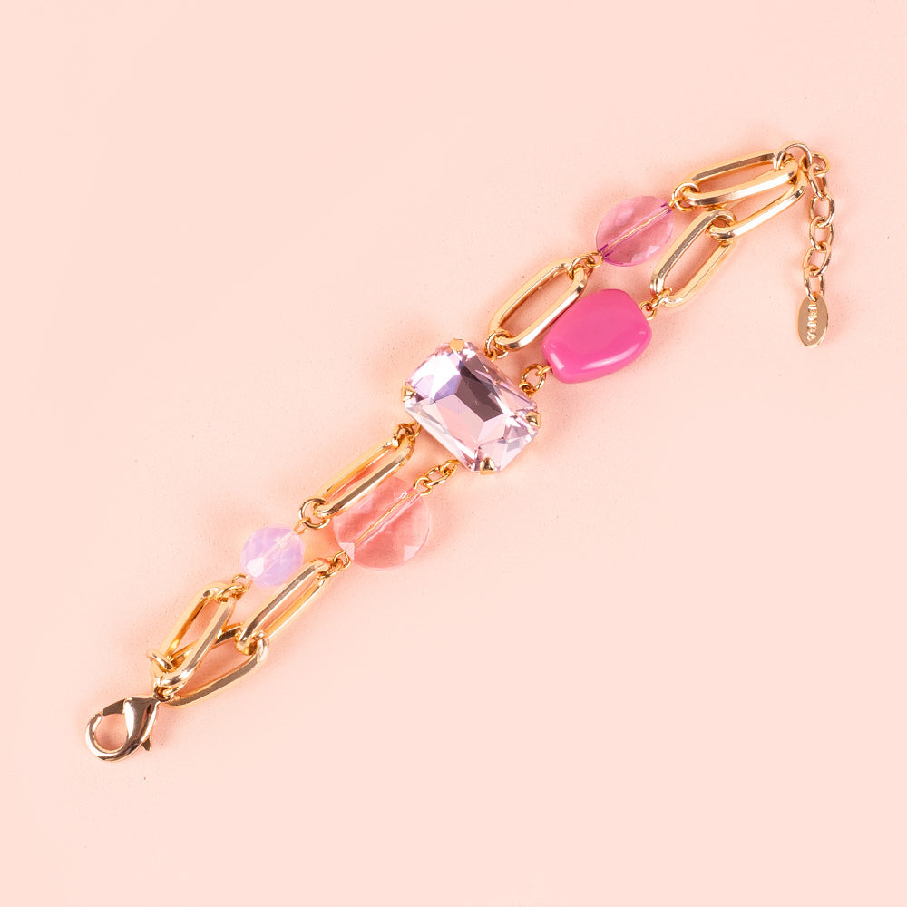 BRACCIALE CON DOPPIO FILO DI PIETRE
