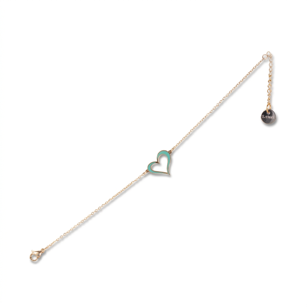 BRACCIALE CON CUORE SMALTATO