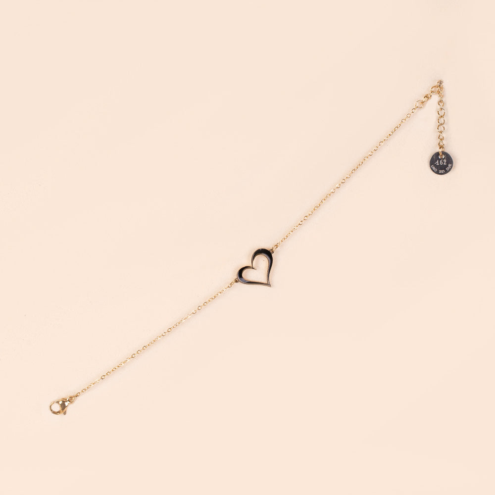 BRACCIALE CON CUORE SMALTATO