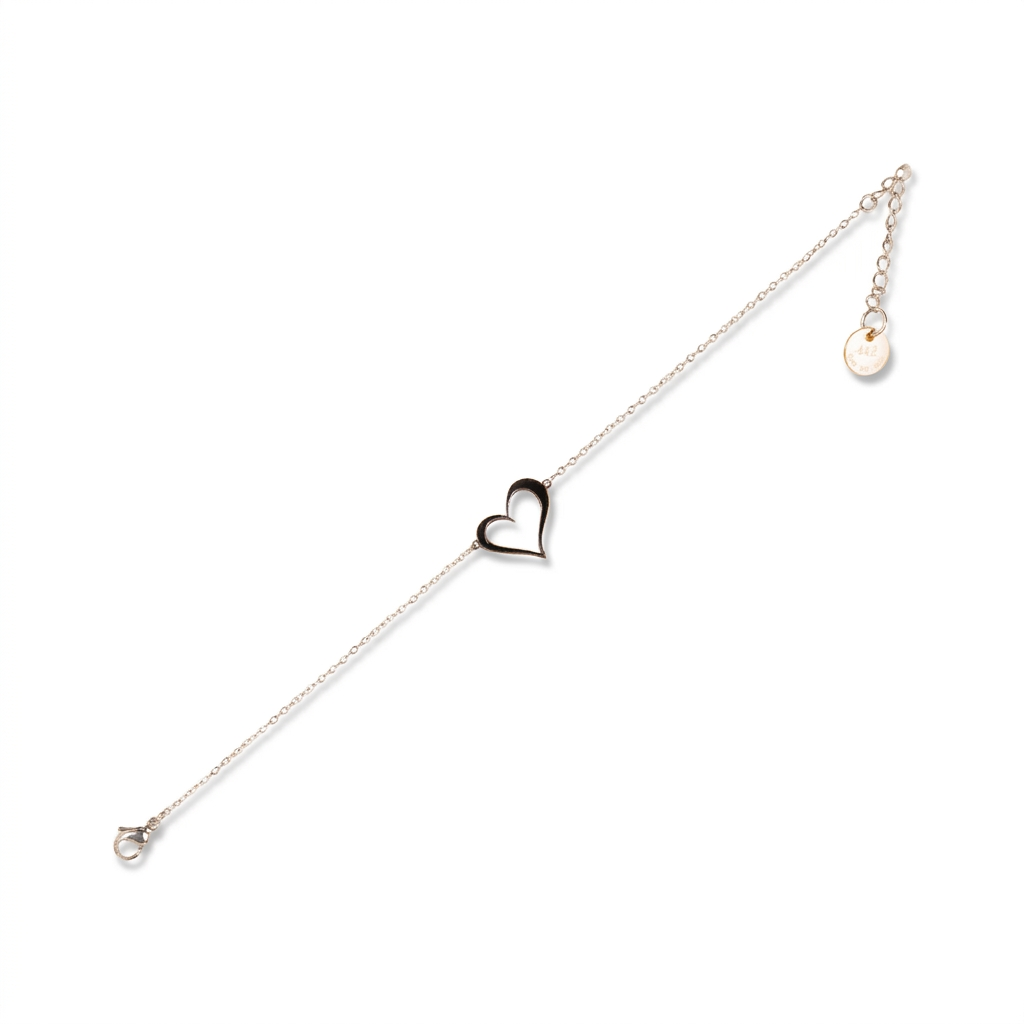 BRACCIALE CON CUORE SMALTATO