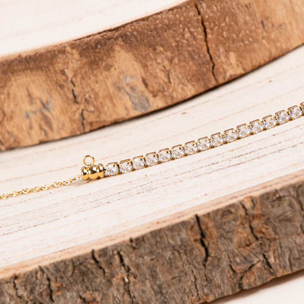 TENNIS MODEL BRACELET WITH SLIDING CLOSURE